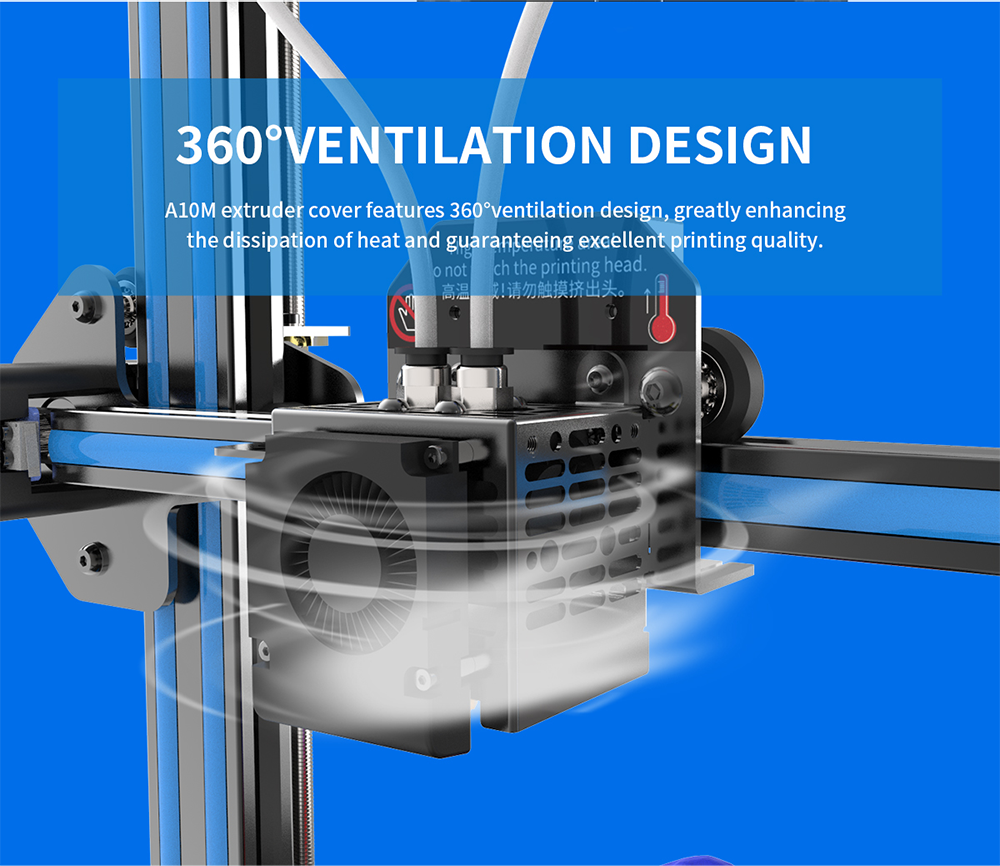 geeetech a10 m description of 360° ventilation design