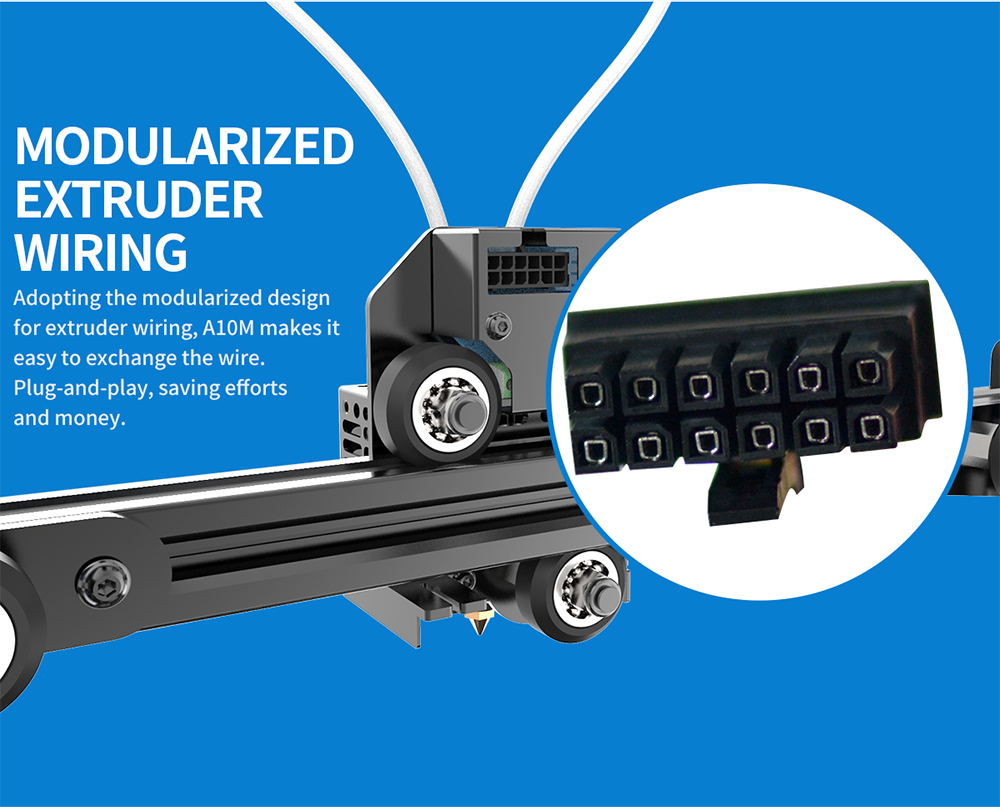 geeetech a10 m description of modularized extruder wiring