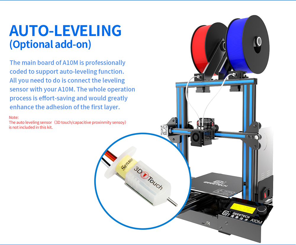 geeetech a10 m description of auto-leveling