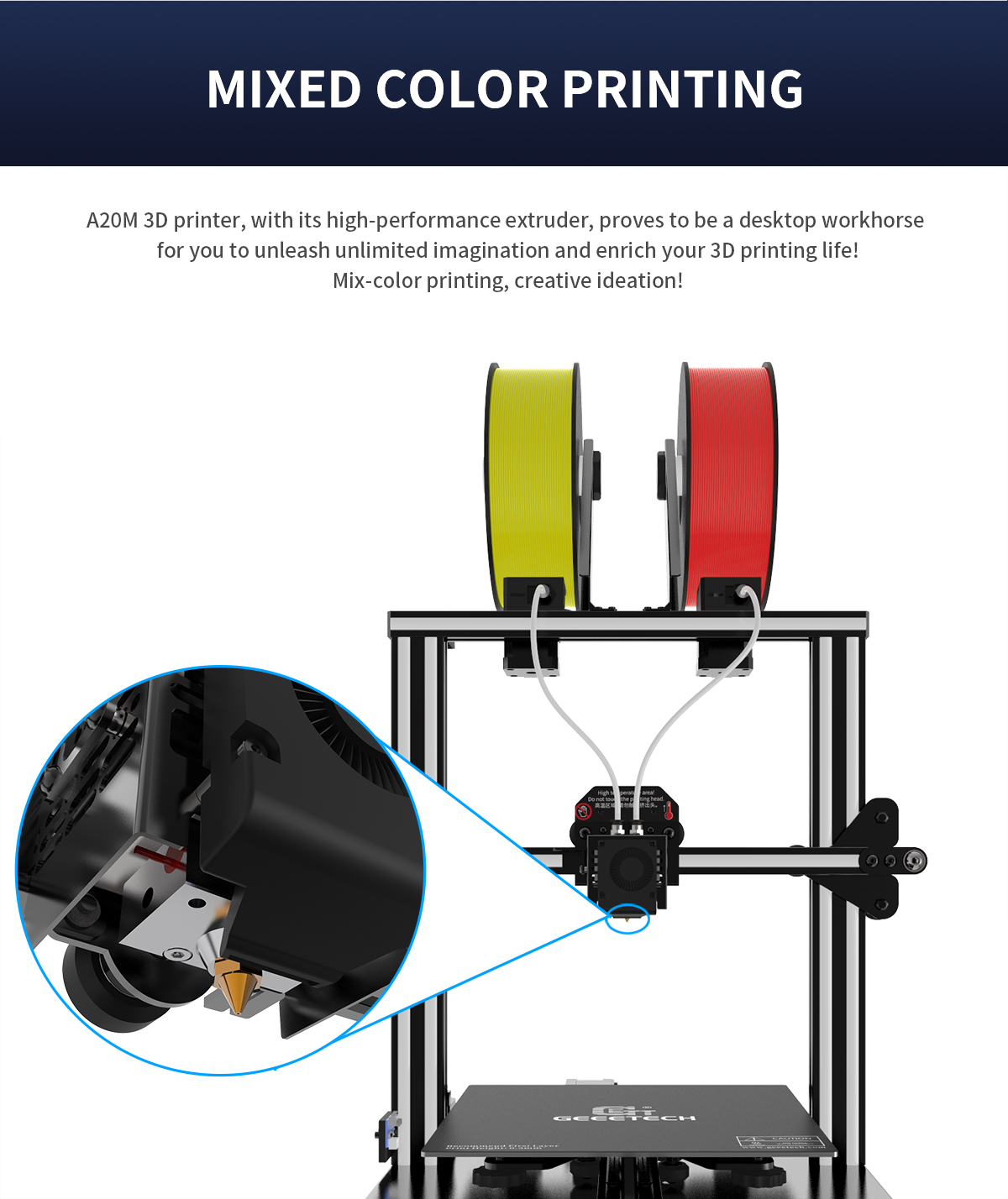 Geeetech a20m description of mixed color printing