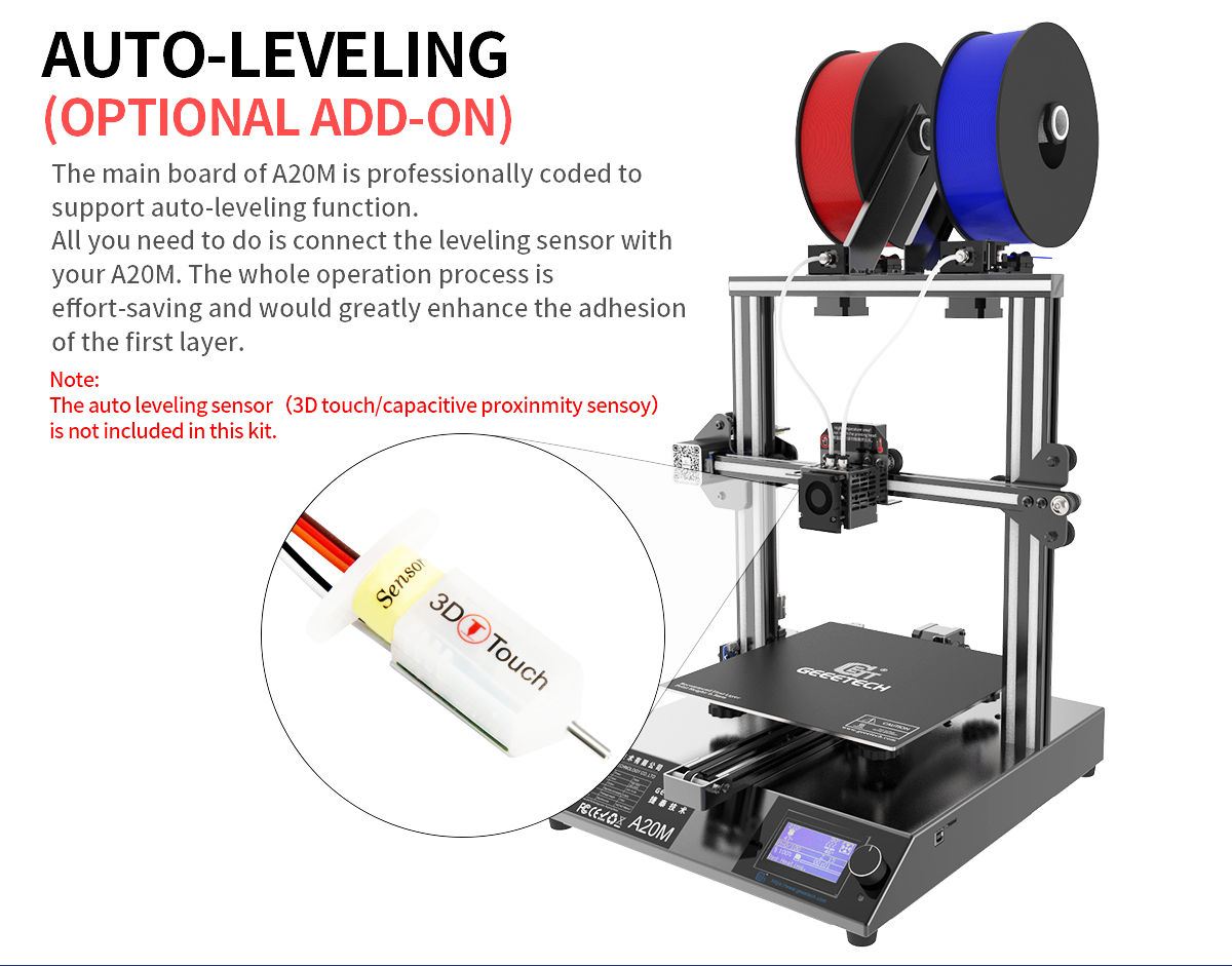 Geeetech a20m description of auto-leveling