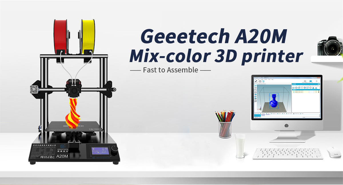 geeetech a20m mix-color 3d printer
