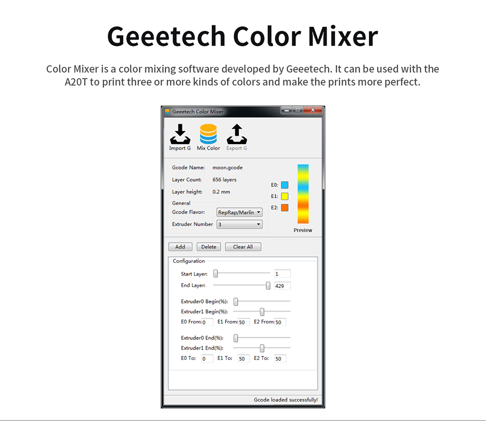 geeetech a20t color mixer software
