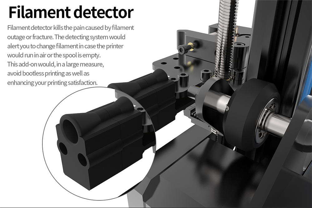 geeetech a10 pro description of filament detector
