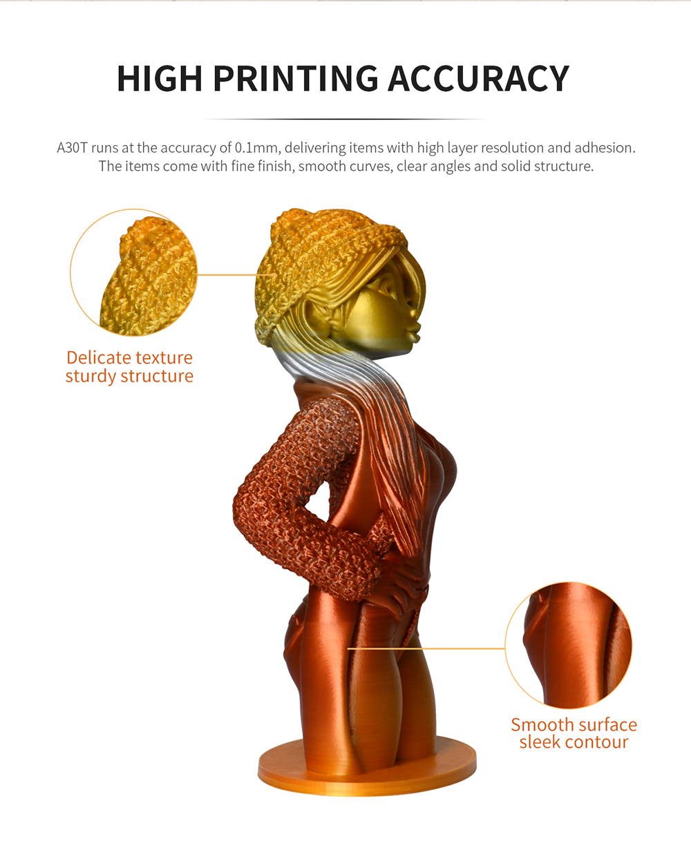 Geeetech A30T description of high printing accuracy Geeetech A30T description of high printing accuracy