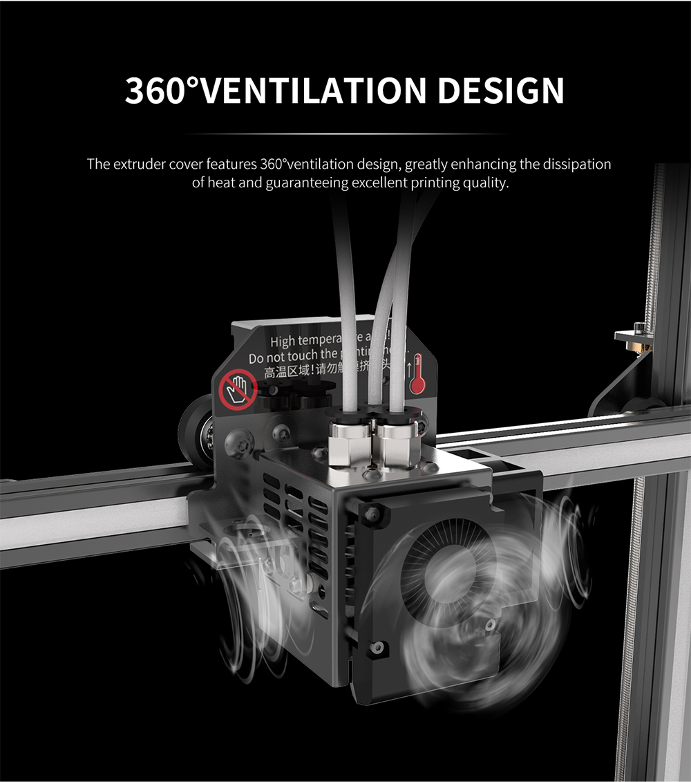 Geeetech A30T description of 360° ventilation design