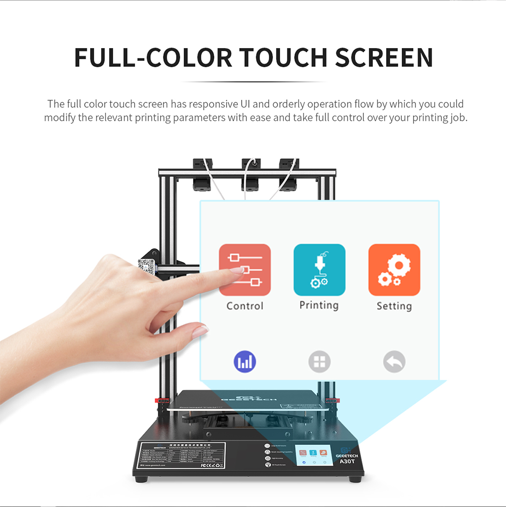 Geeetech A30T description of full-color touch screen Geeetech A30T description of full-color touch screen