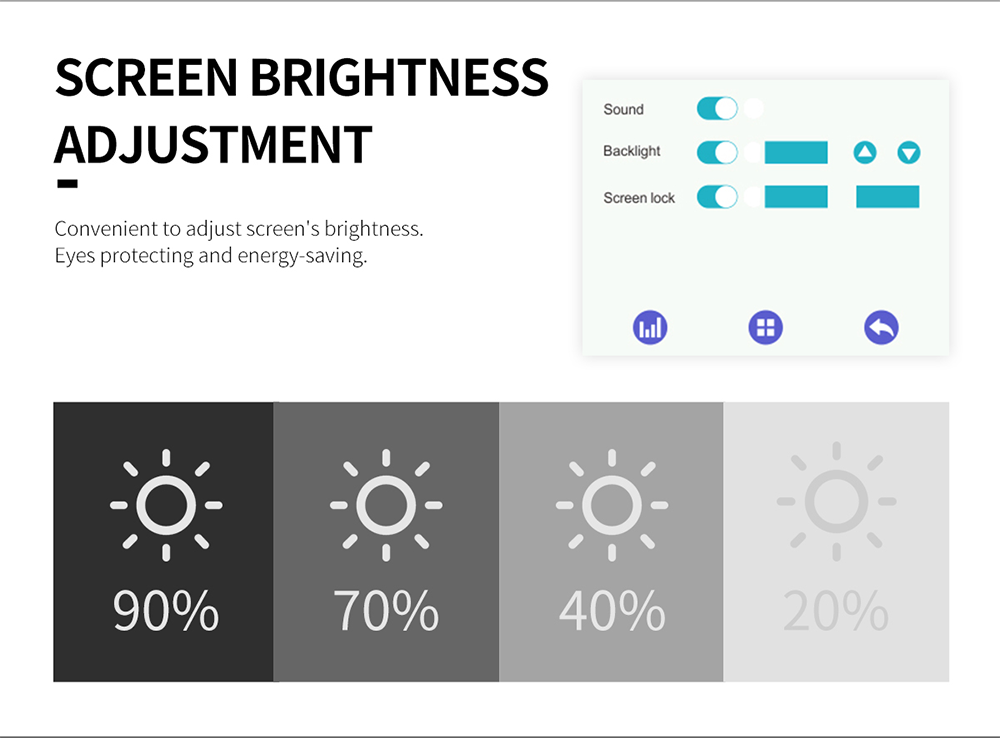 Geeetech A30T description of screen brightness adjustment