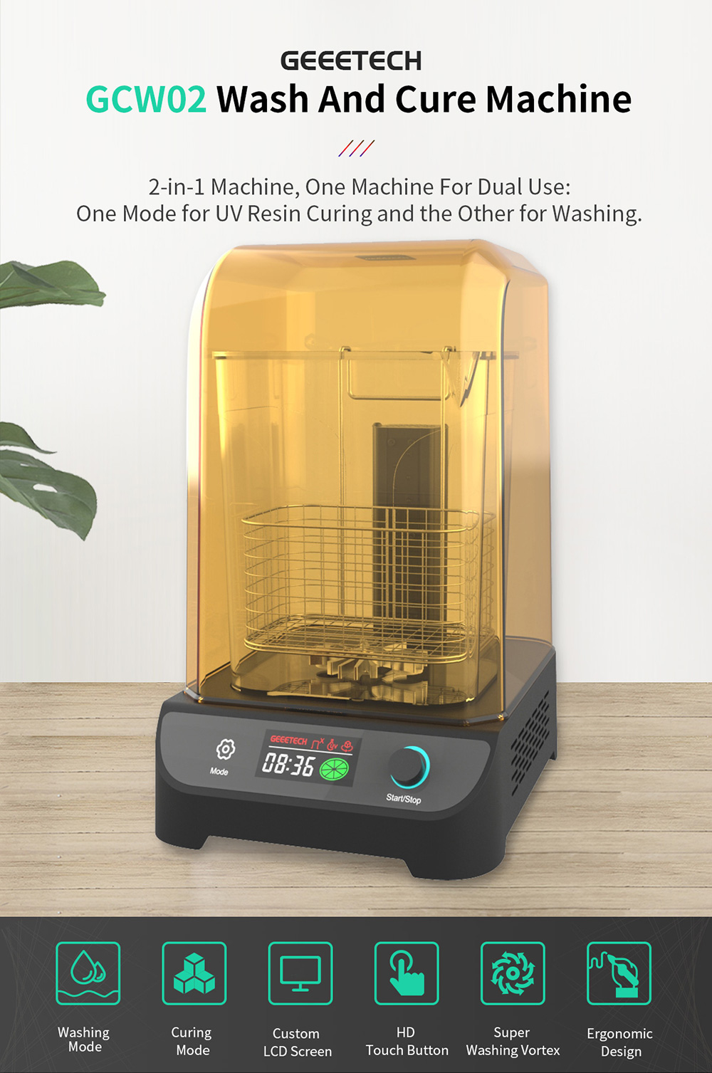 geeetech gcw02 wash and cure machine