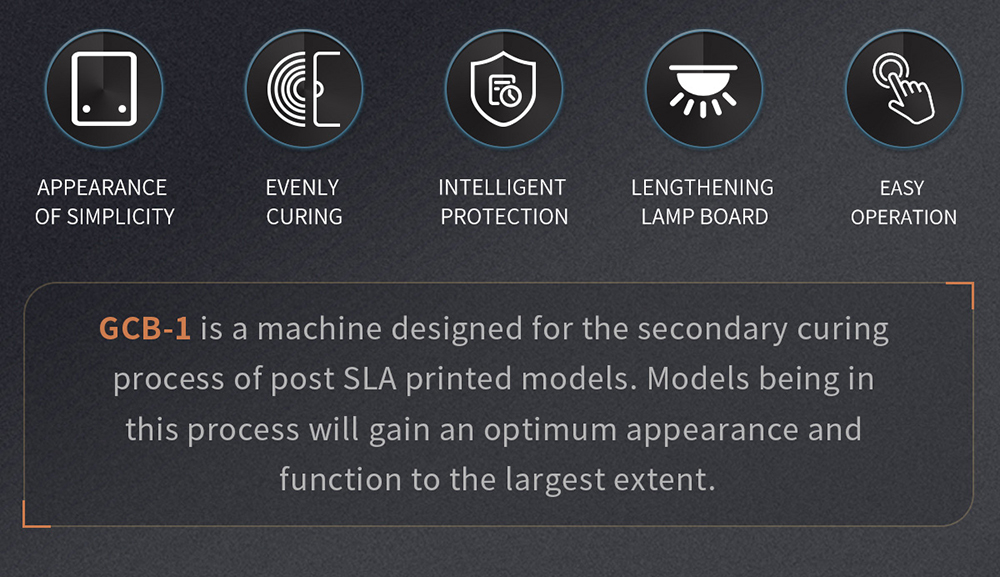 geeetech gcb-1 uv curing box machine of minimalist advantage