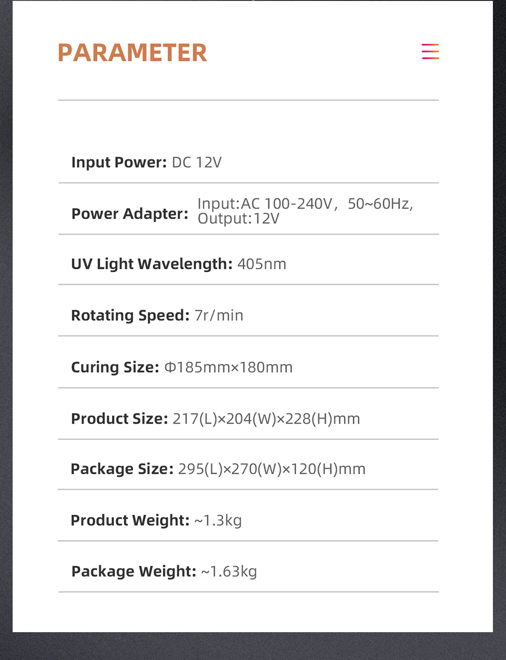 geeetech gcb-1 uv curing box machine of minimalist specifications