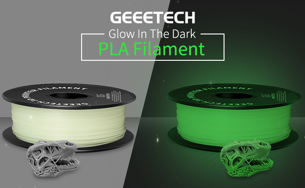 Geeetech Luminous Green PLA 1.75mm Glow in the Dark