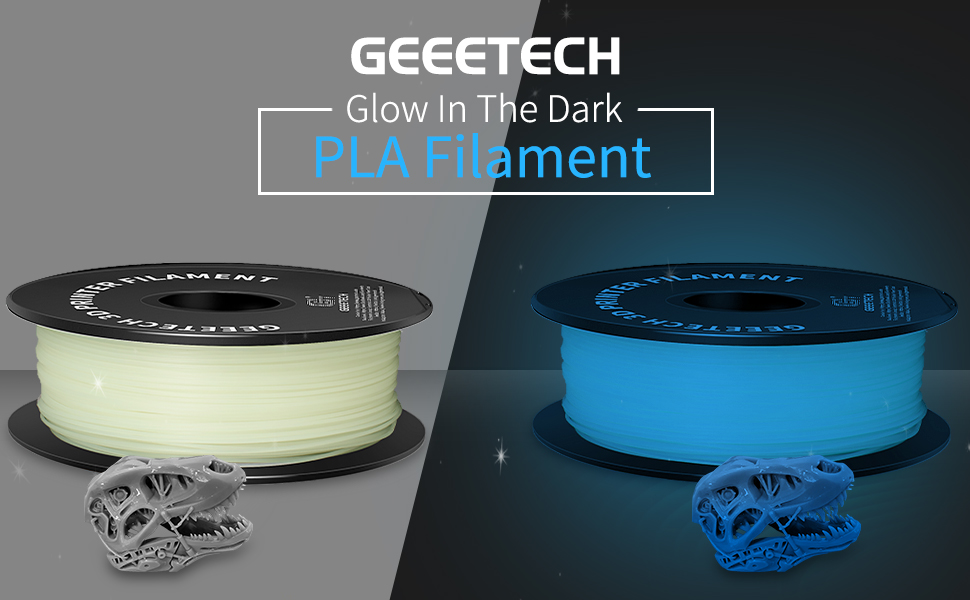 Geeetech Luminous Blue PLA 1.75mm Glow in the Dark