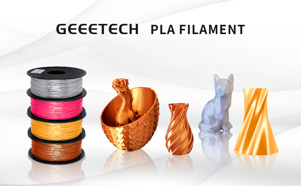 Geeetech Silk Silver PLA Metallic 1.75mm 1kg/roll picture