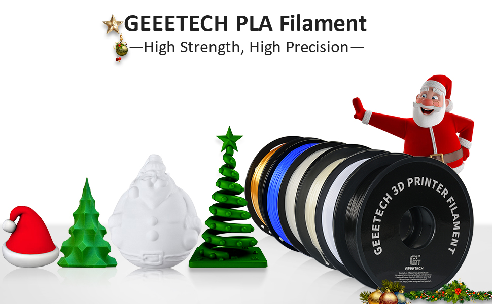 Geeetech PLA Gradient Colour Filament, 1.75 mm 3D Printer PLA Filament description of high strength and high precision