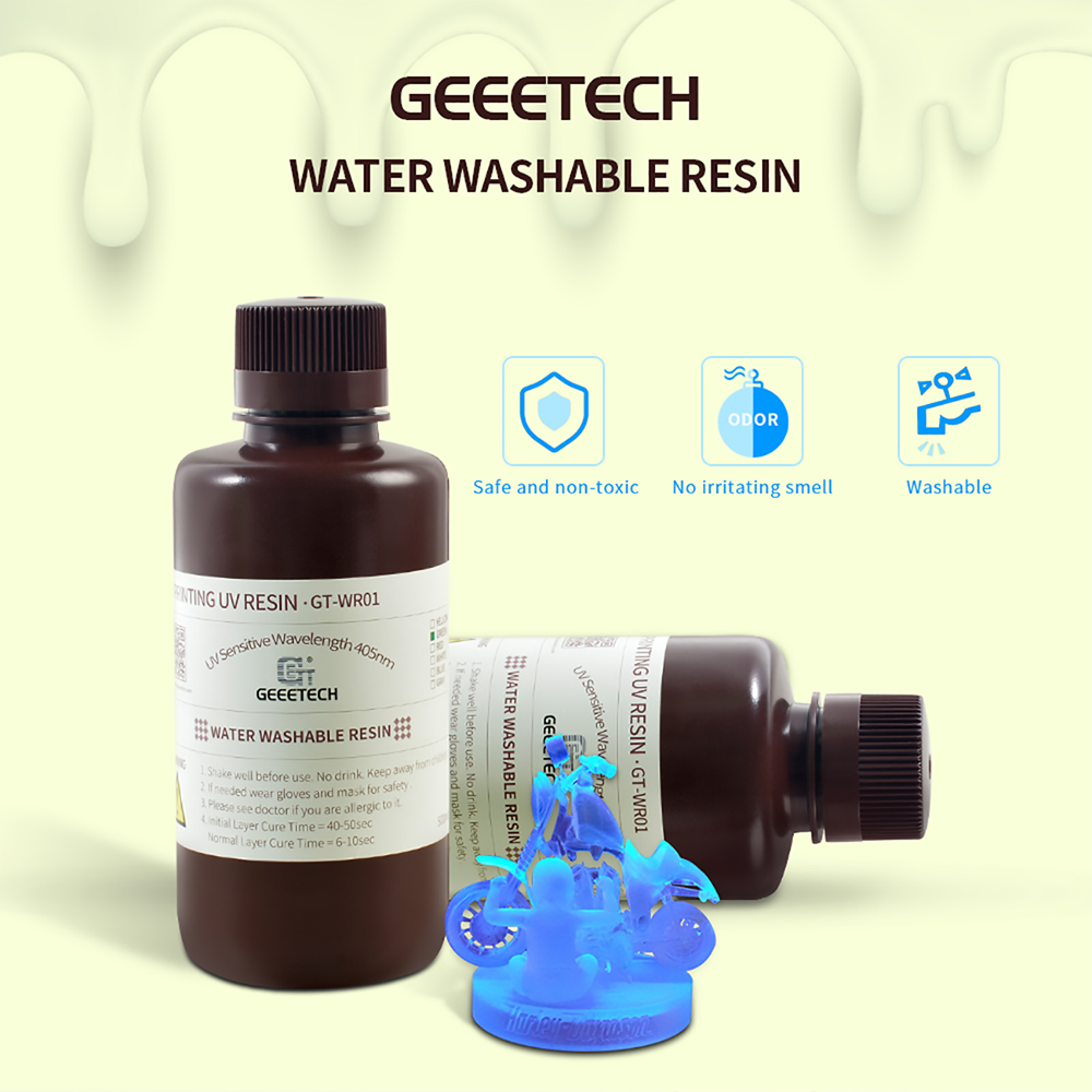 Skin color Resin, Geeetech UV 405nm Rapid Resin, Water Washable, for LCD/DLP/SLA 3D Printers, 500 ml advantage