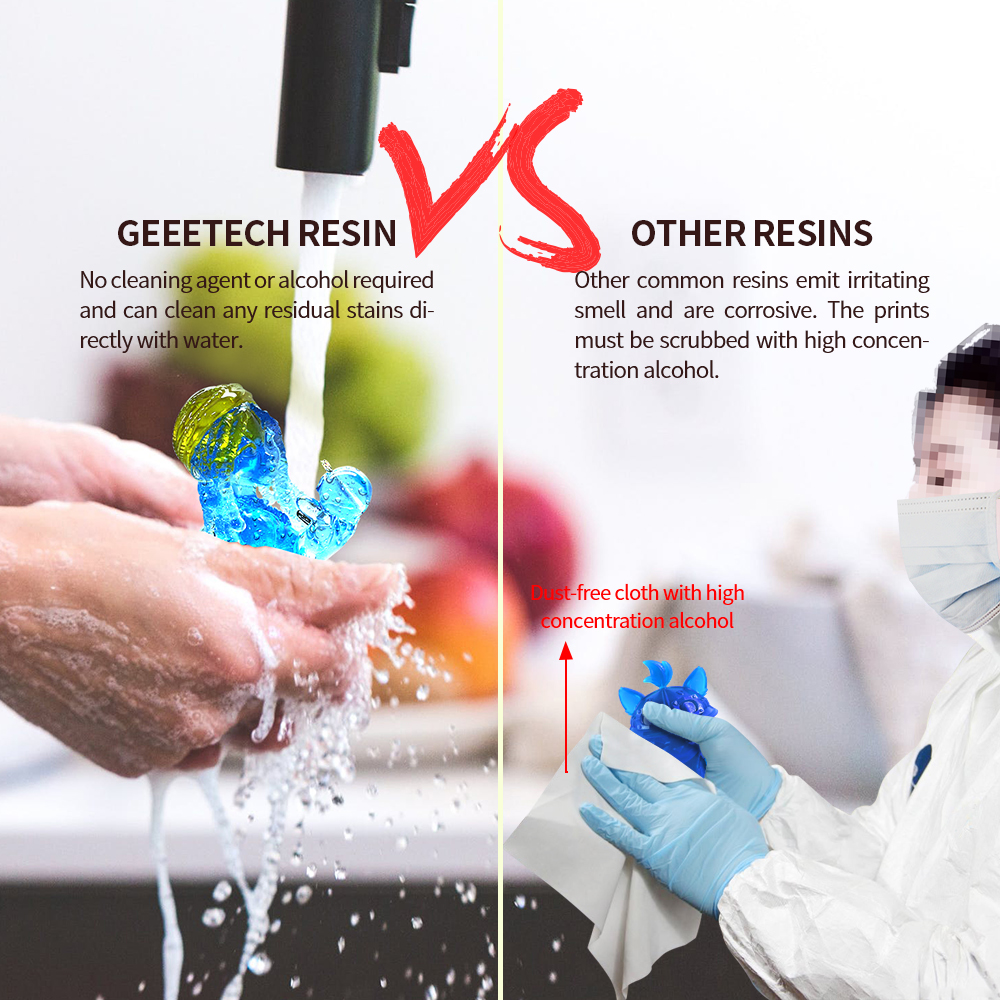 Skin color Resin, Geeetech UV 405nm Rapid Resin, Water Washable, for LCD/DLP/SLA 3D Printers, 500 ml advantage