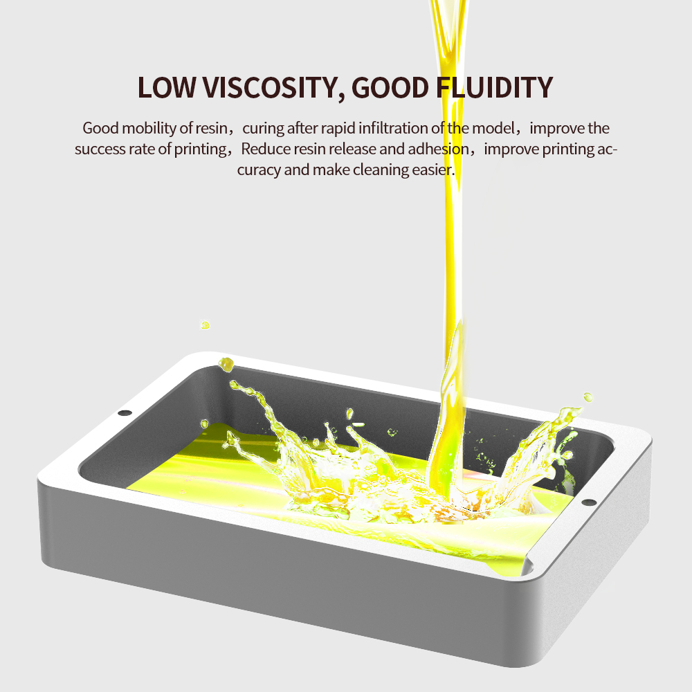 Skin color Resin, Geeetech UV 405nm Rapid Resin, Water Washable, for LCD/DLP/SLA 3D Printers, 500 ml description of low viscosity and good fluidity