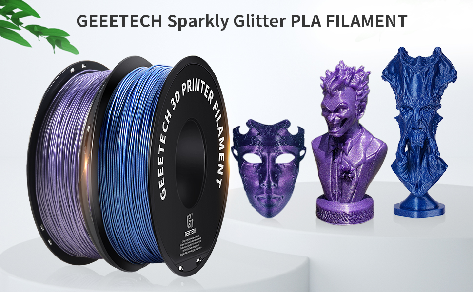 Geeetech Sparkly Silver PLA 1.75mm 1kg/roll description