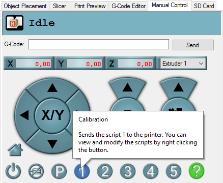 setting print speed and fan manually in repetrel Gcode 