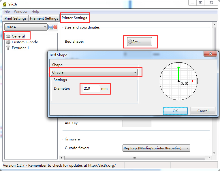 Print end r. Print settings. Slic3r. К-файл 8. Printer setting.