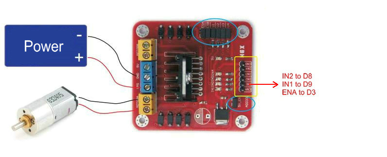 De acuerdo con abajo cumpleaños L298N Motor Driver Board - Geeetech Wiki